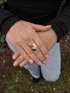 Bague Calypsa dorée