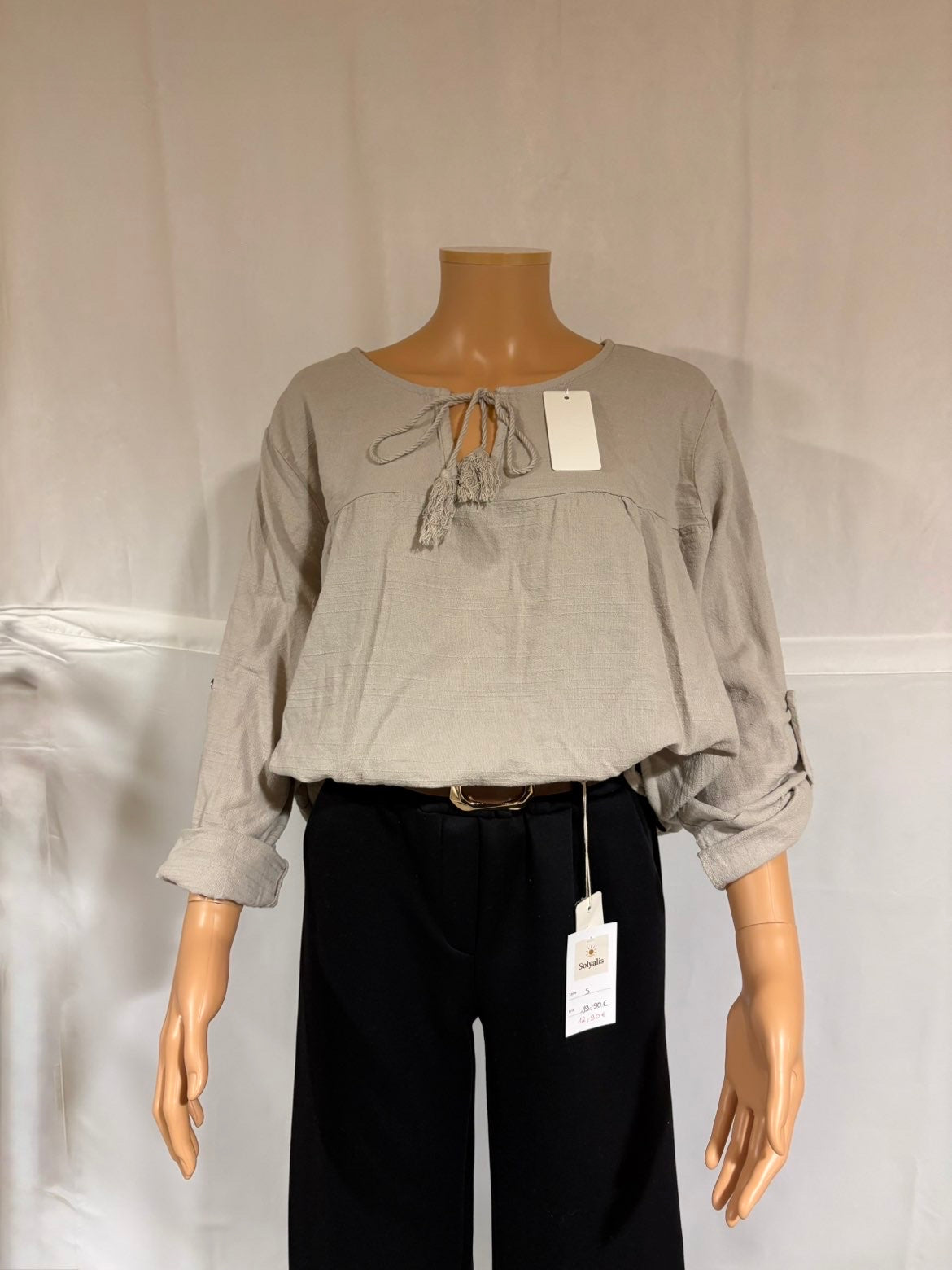 Blouse Romane beige/grise