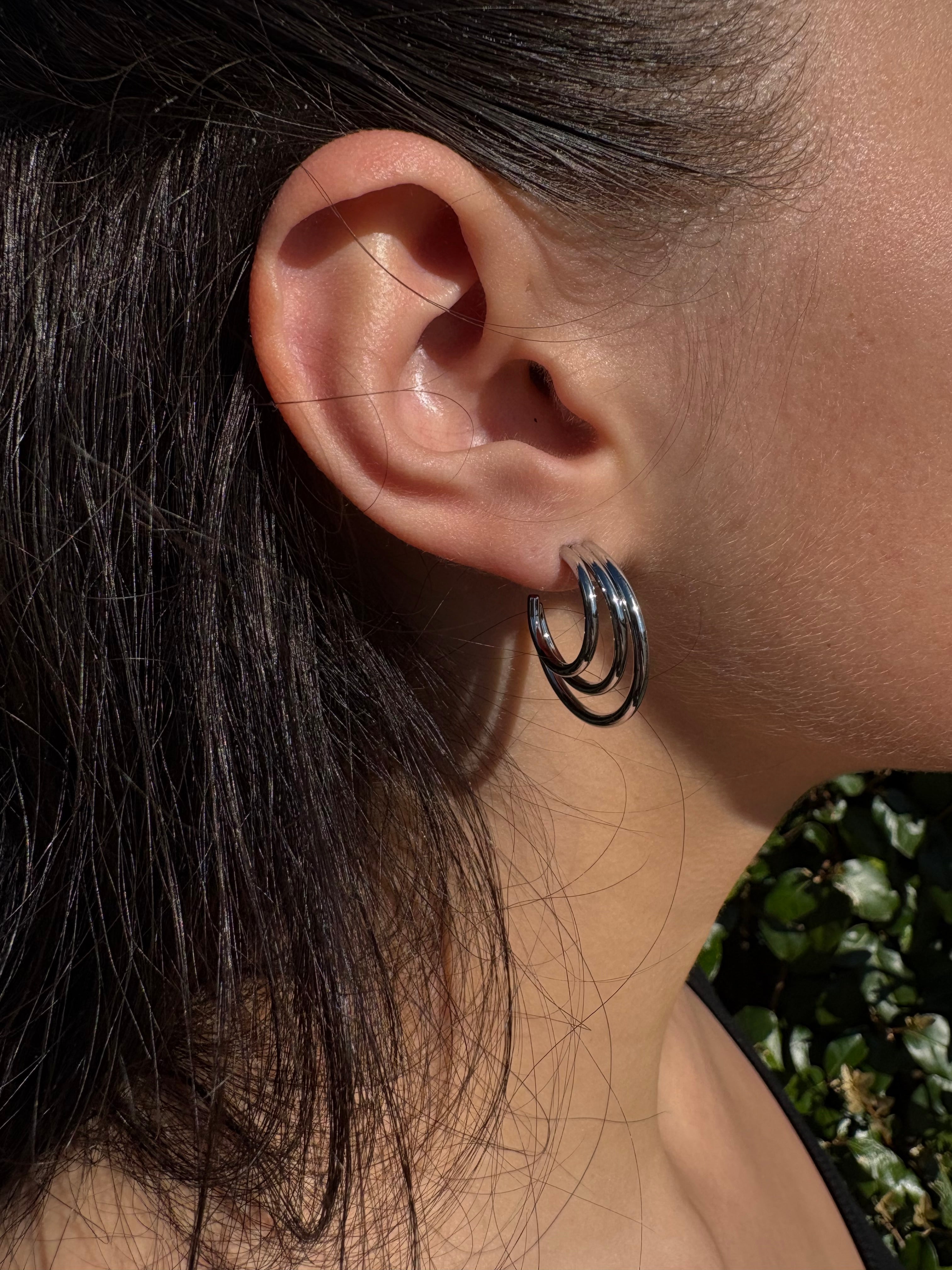 Boucles Alya argentées