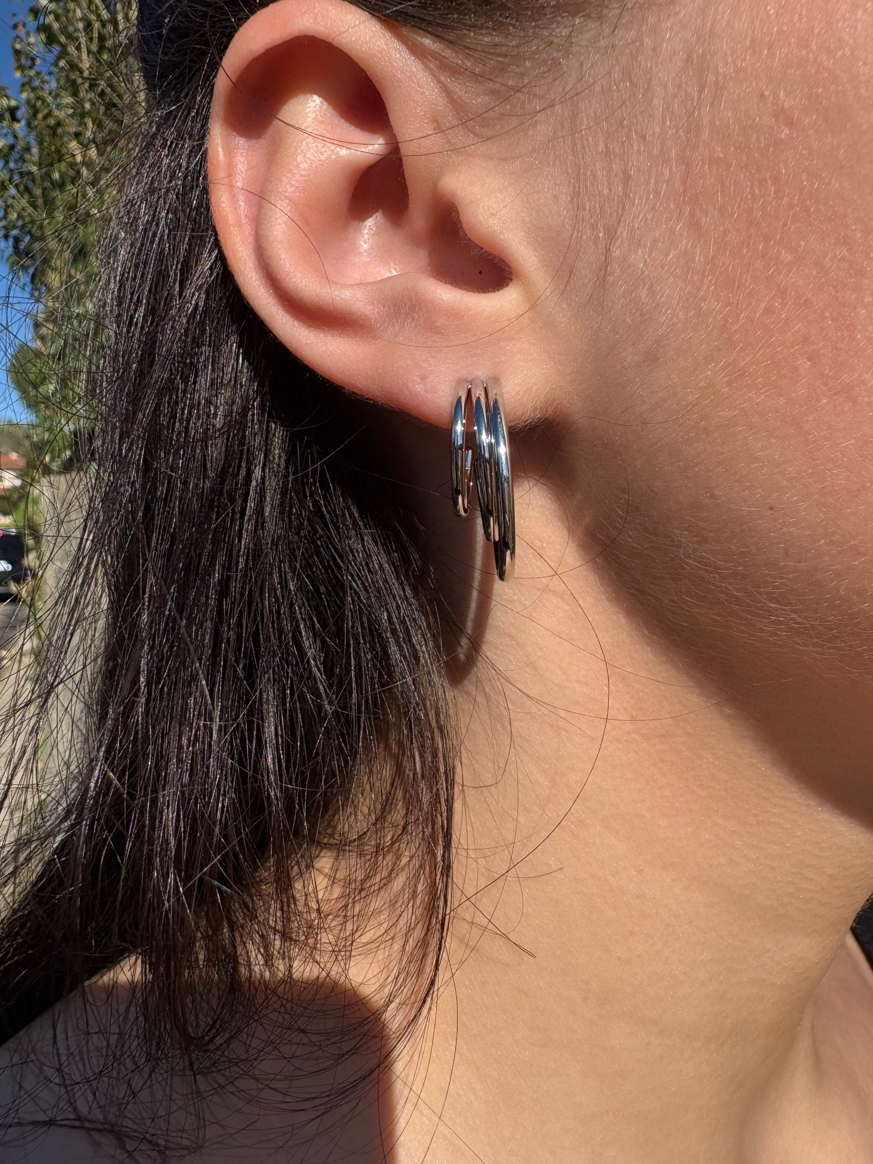 Boucles Alya argentées