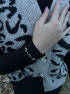 Bracelet Ely - Argenté (3 cercles strassés)