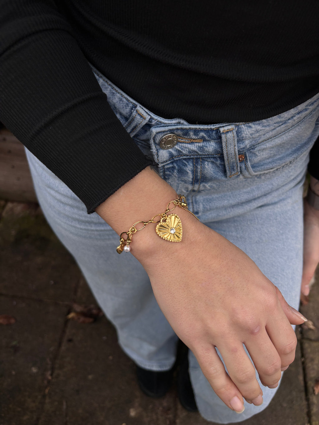 Bracelet valentine doré