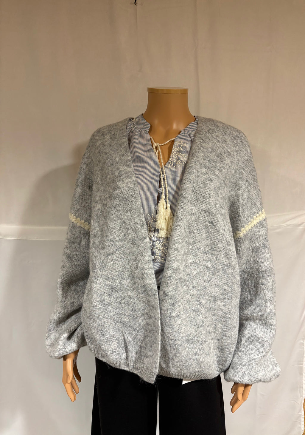 Cardigan Nina gris clair