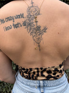 Chaîne de dos coeur dorée