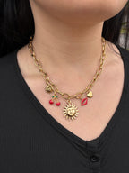 Collier soleil doré