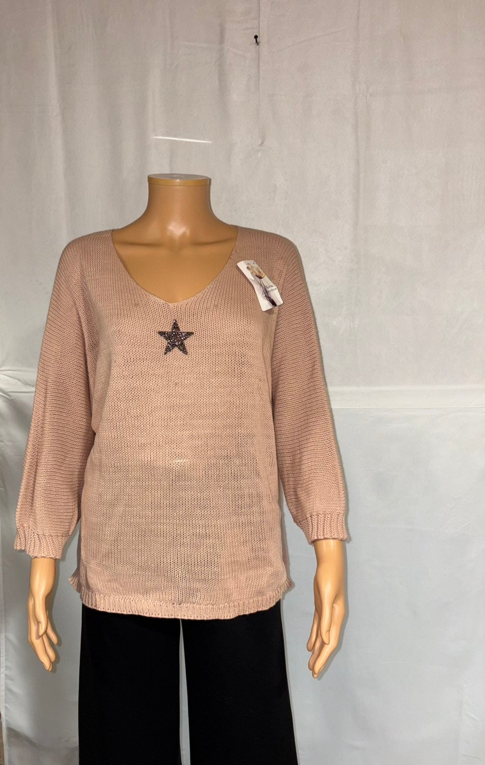 Pull étoile rose