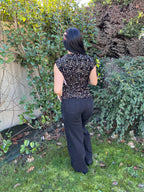 Top velours Aby silver