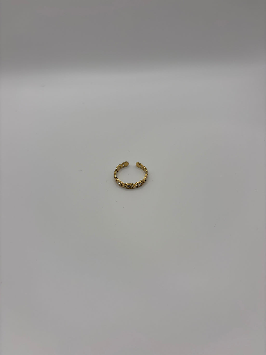 Bague Céleste - Dorée (soleil & strass)