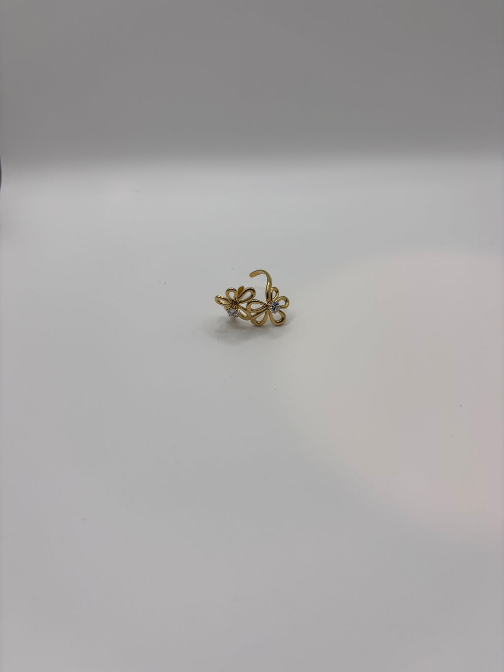 Bague Fleurs - Dorée (double)