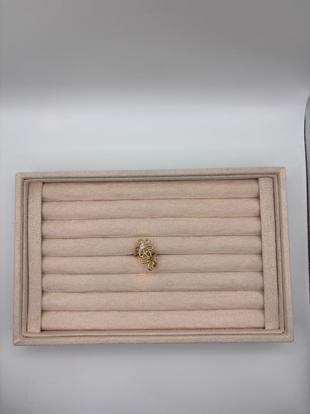 Bague Fleurs - Dorée (double)