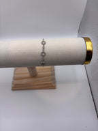 Bracelet Ely - Argenté (3 cercles strassés)