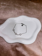 Bracelet Ely - Argenté (3 cercles strassés)