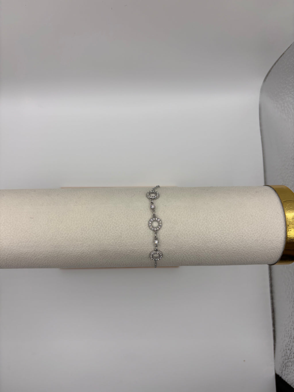 Bracelet Ely - Argenté (3 cercles strassés)