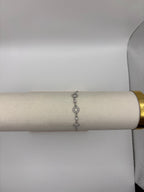 Bracelet Ely - Argenté (3 cercles strassés)