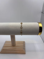 Bracelet Ely - Doré (3 cercles strassés)