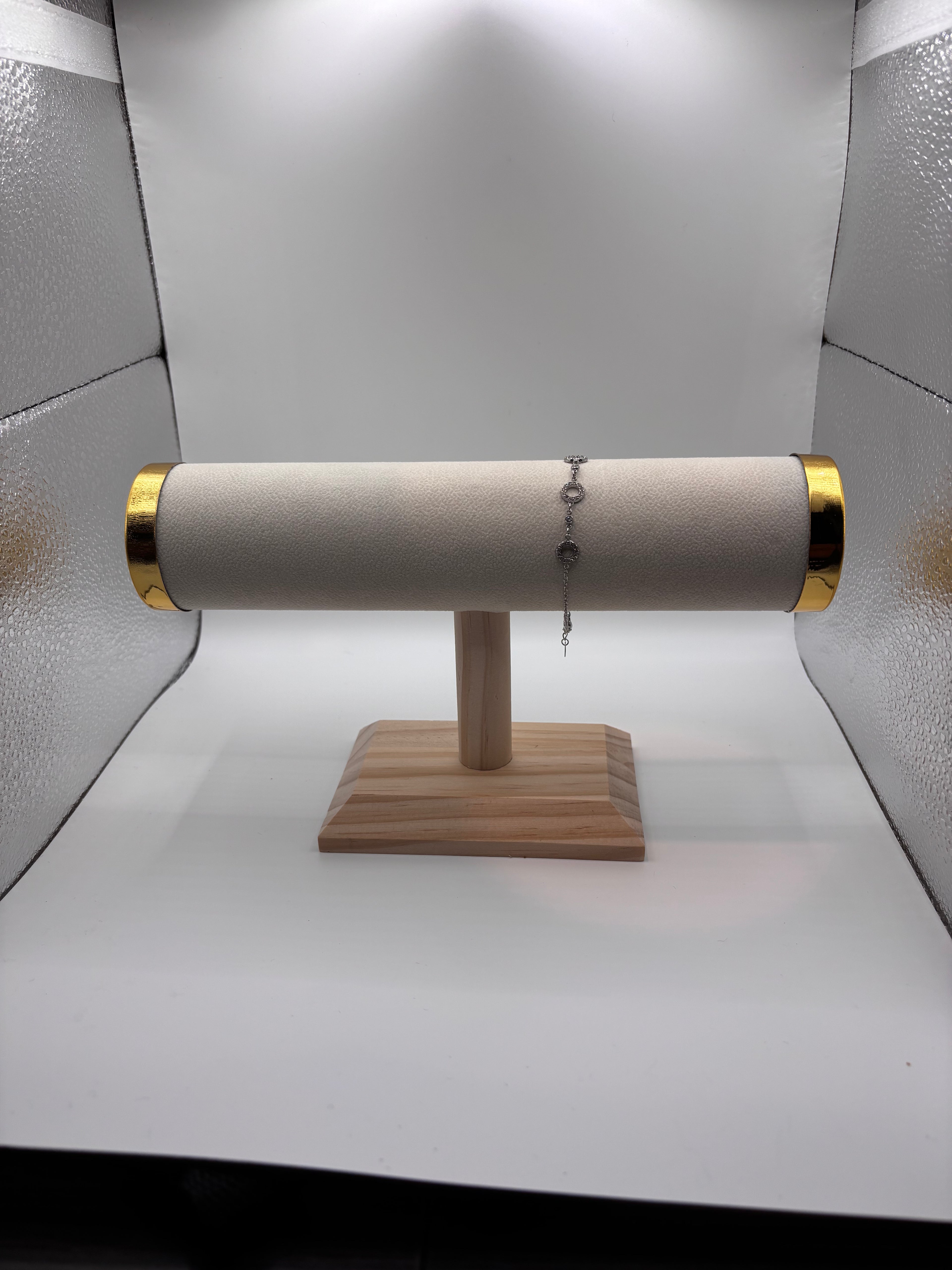 Bracelet Ely - Argenté (3 cercles strassés)