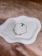 Bracelet Ely - Argenté (3 cercles strassés)