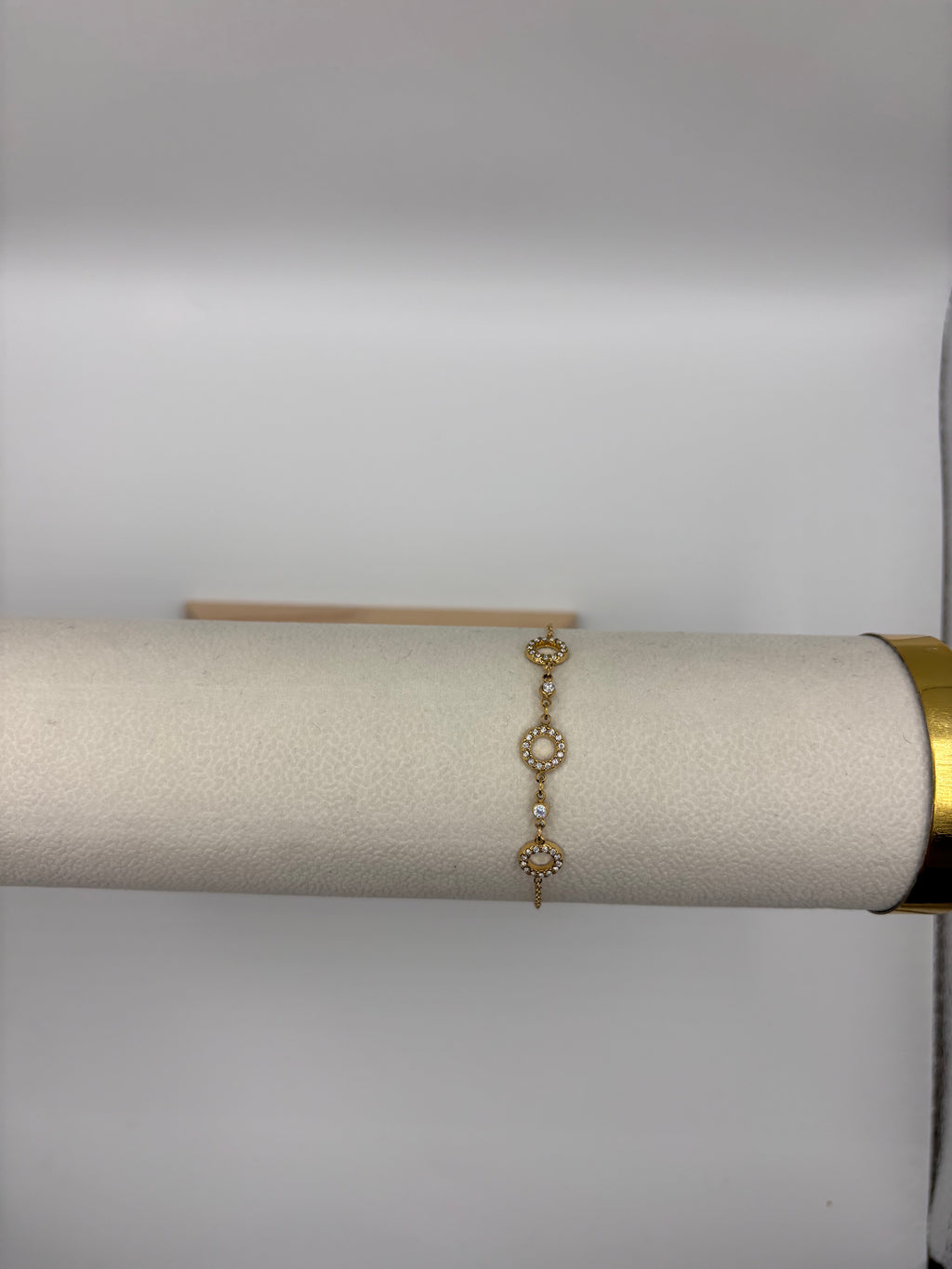 Bracelet Ely - Doré (3 cercles strassés)