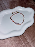 Bracelet Perles - Rose pâle & Doré
