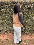 Veste sans manches Emma – camel (Taille unique)