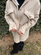 Surchemise Léa – effet laine bouclée (Taille unique)