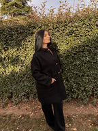 Veste Clara – longue à boutons dorés (Taille unique)